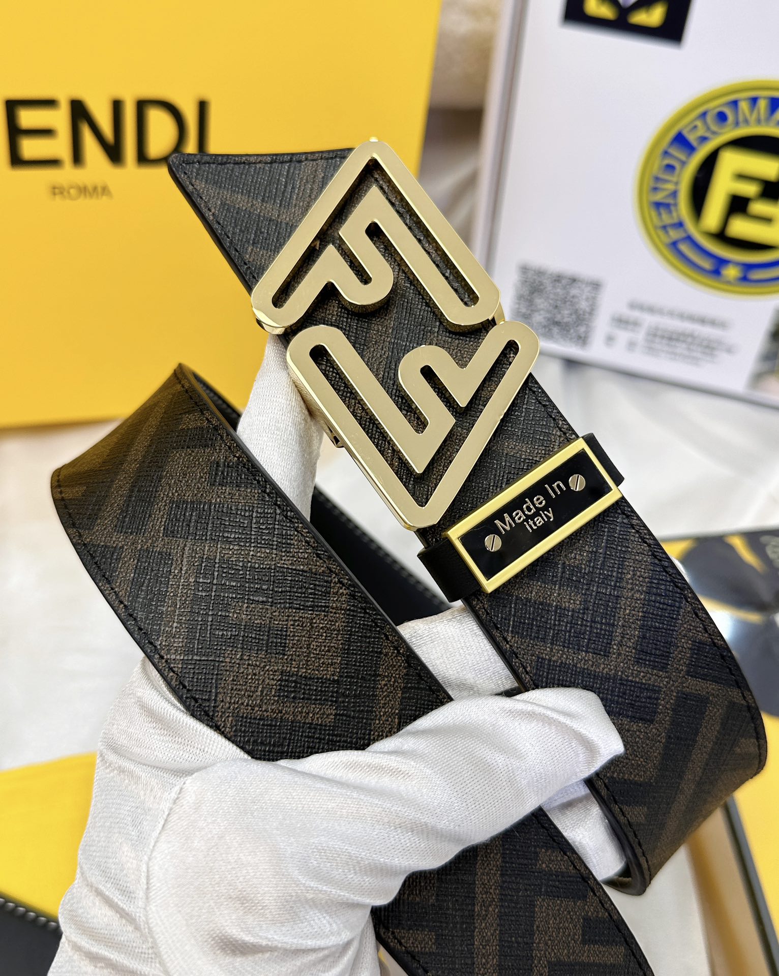 Fendi Leather Belts 1:1 Mirror Version