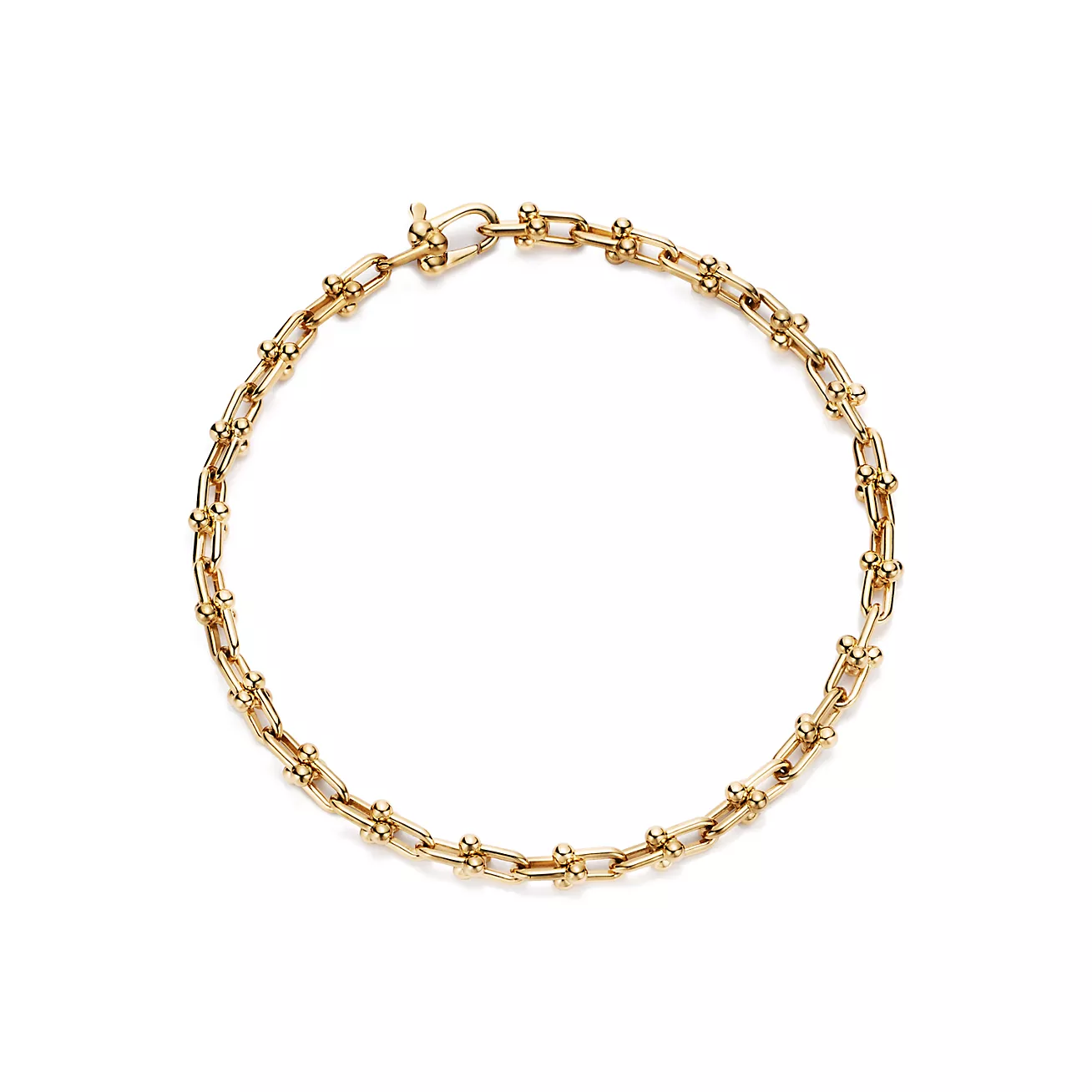 Tiffany HardWear Micro Link Bracelet, White Gold & Gold & Rose Gold