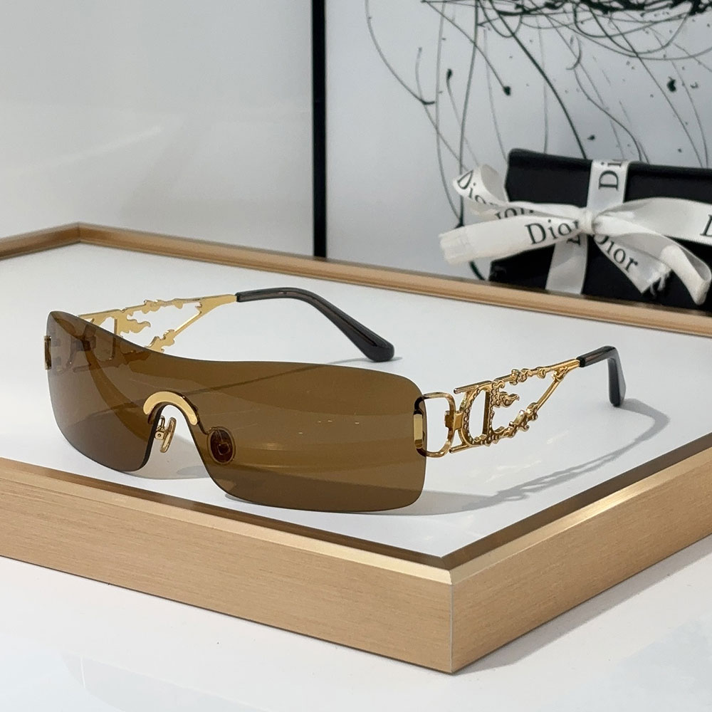 Dior One-piece Rimless Hollow-out Sunglasses  Top quality (Replica）