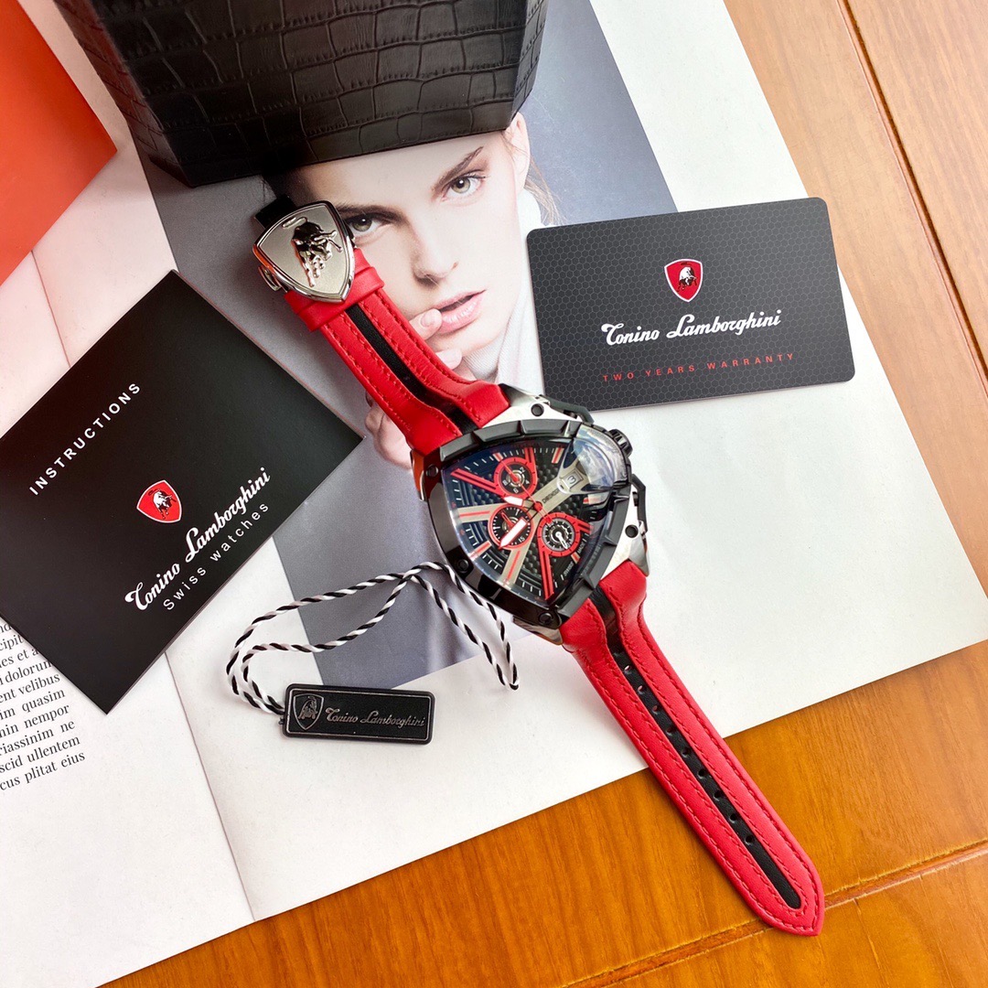Tonino Lamborghini New Spyder Chronograph Black / Red