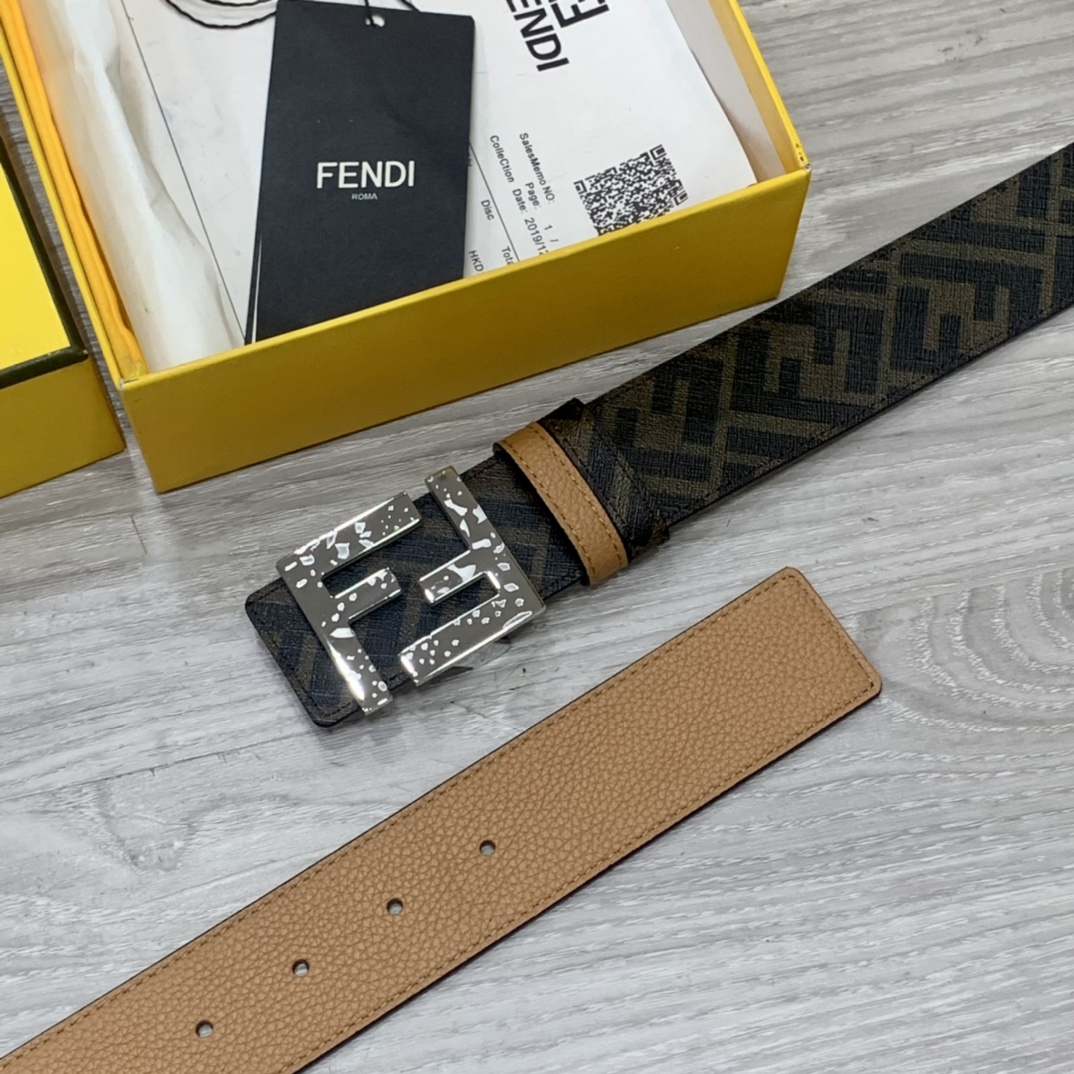 Fendi Leather Belts 1:1 Mirror Version