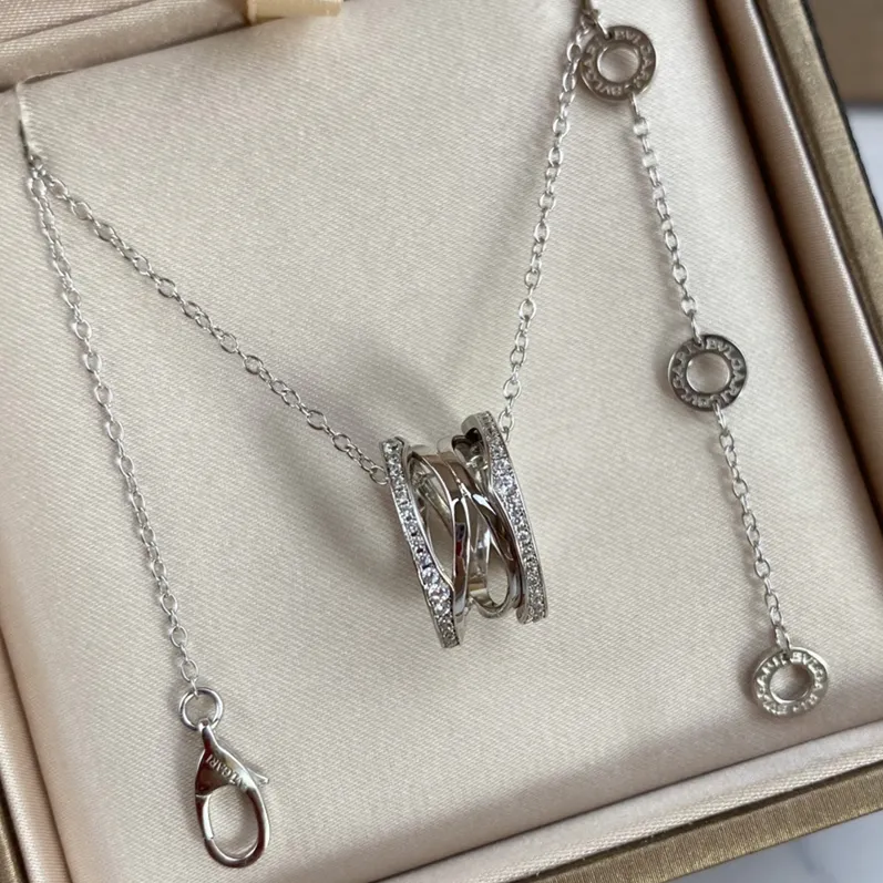 B.zero1 Design Legend 4-Band Necklace in Rose Gold Set with Pave Diamonds