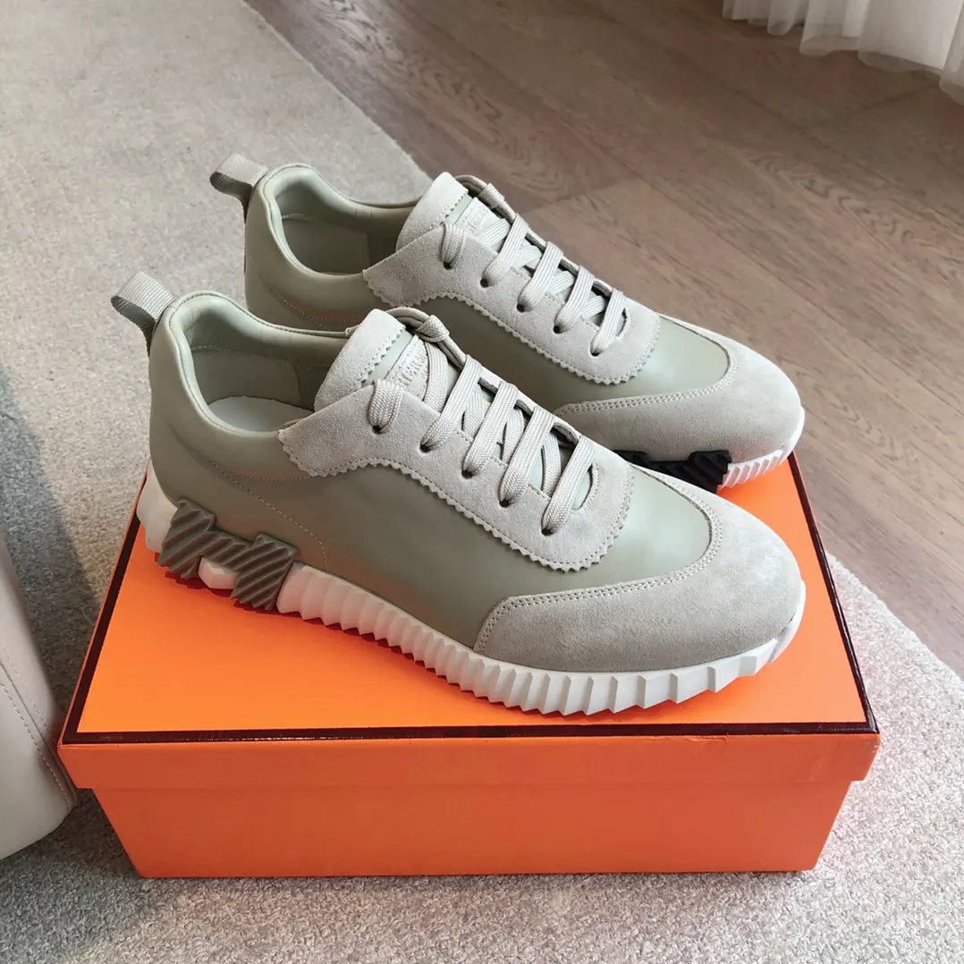 Hermes-Trainer 2024 Giga Lederniedrige Turnschuhe (Replik)