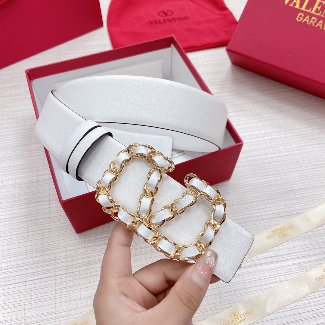 Valentino Leather Belts 1:1 Mirror Version