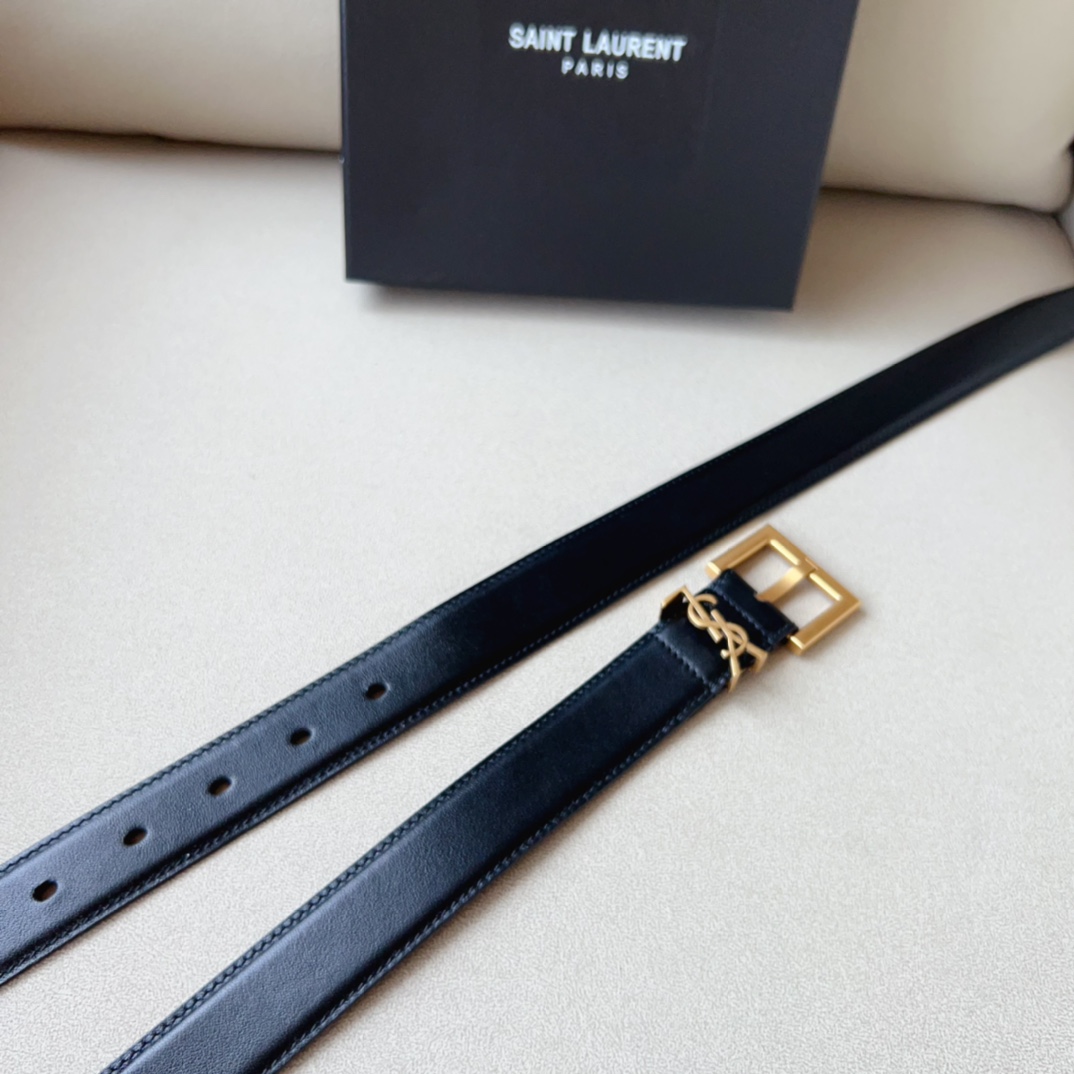 YSL Saint Laurent Leather Belts 1:1 Mirror Version
