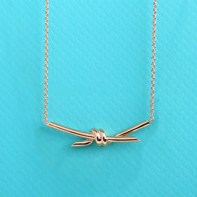 Tiffany Knot Necklace Replica, Gold