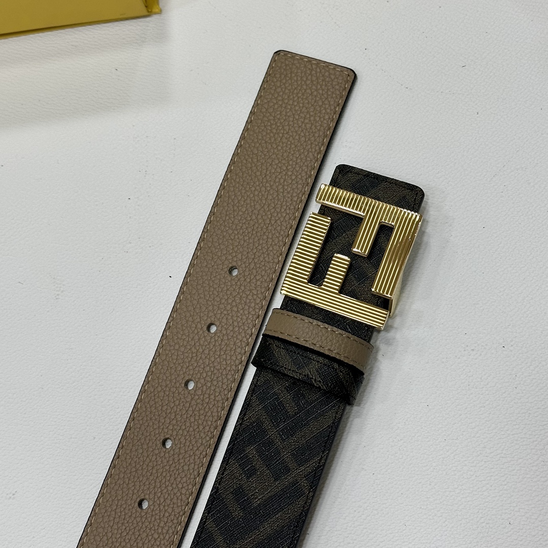 Fendi Leather Belts 1:1 Mirror Version