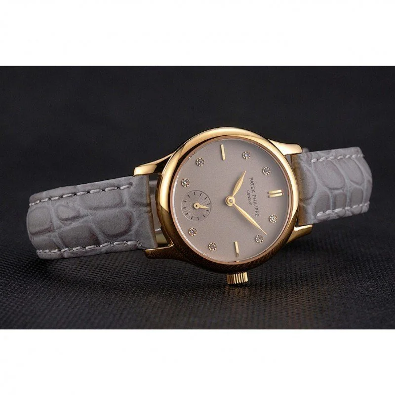 Calatrava Silver & Diamond Dial 28 mm, Yellow Gold Plated