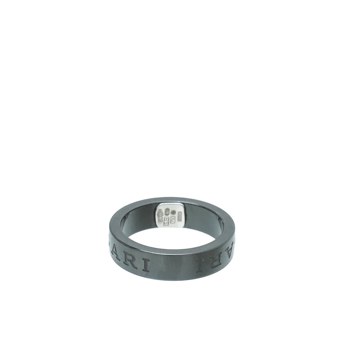 Bvlgari Black Bvlgari Ceramic w/Diamond Ring 54