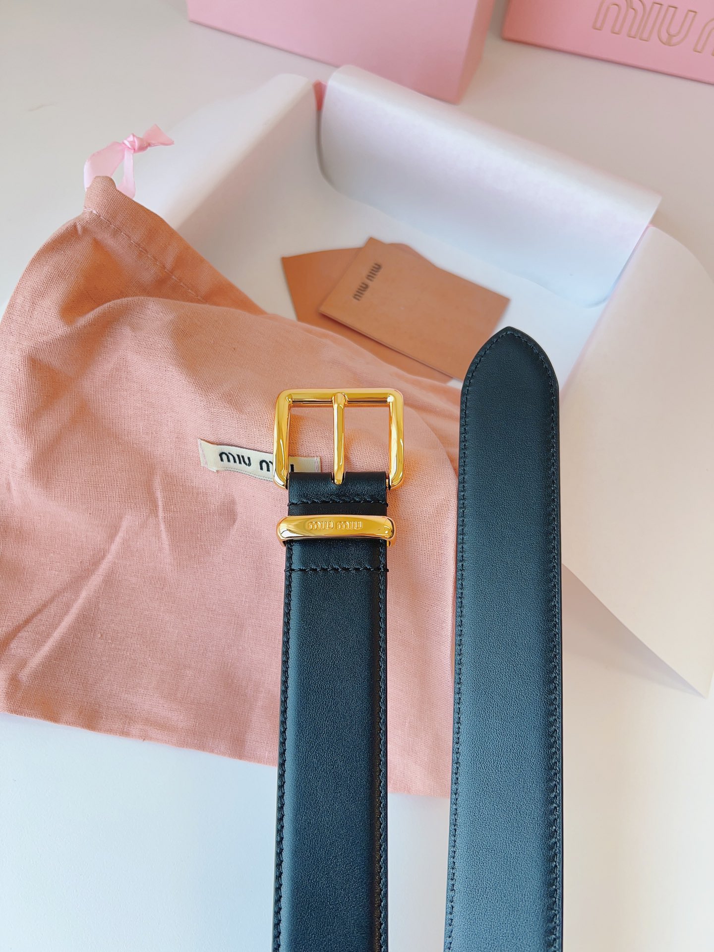 MiuMiu Leather Belts 1:1 Mirror Version