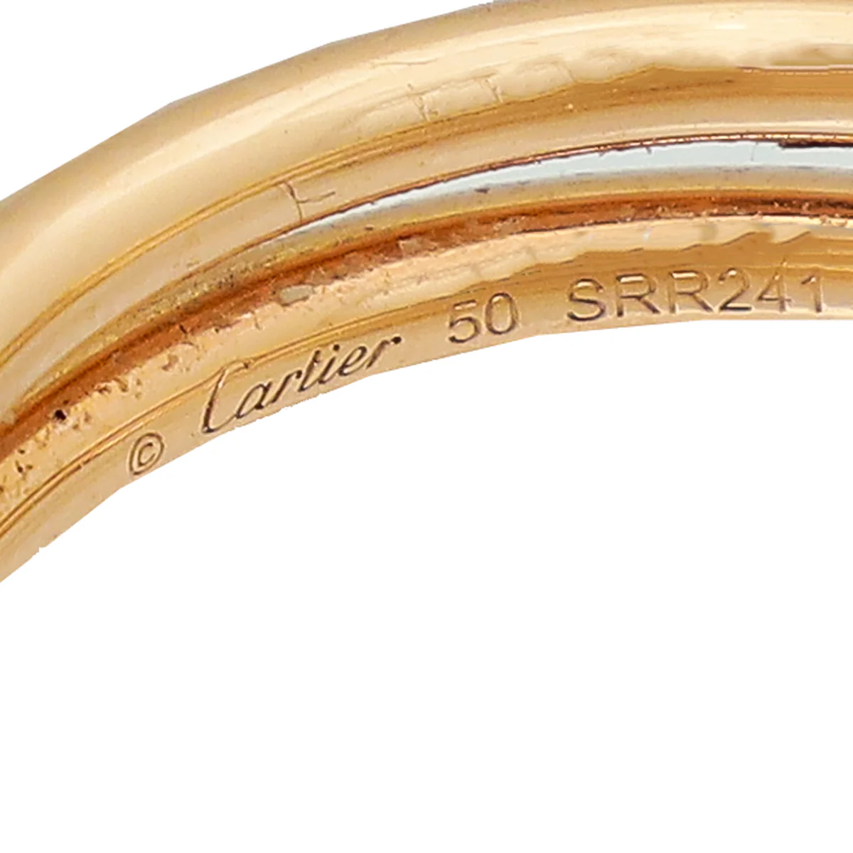 Cartier  18K Rose Gold 14 Diamonds Double Juste Un Clou Ring 50