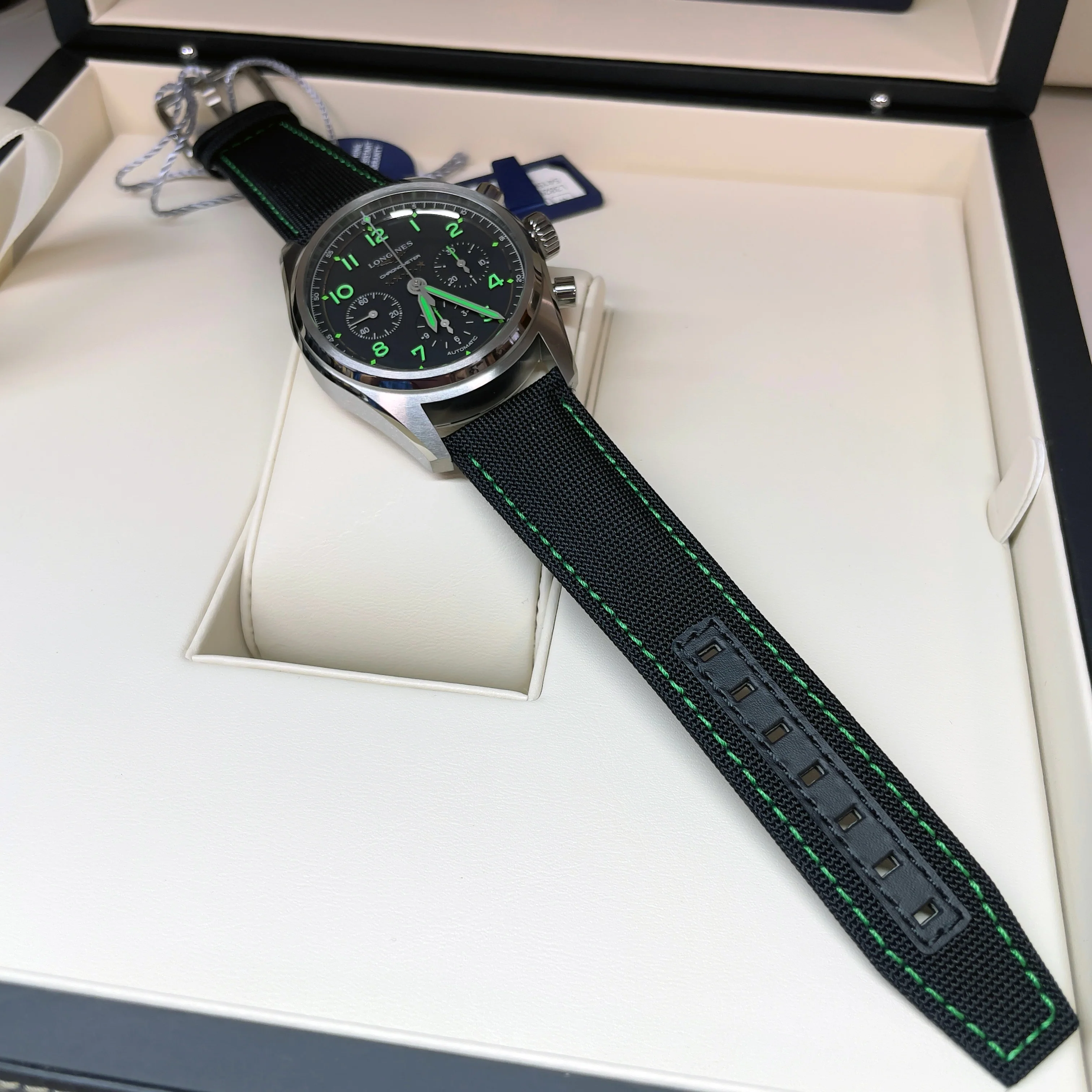Spirit 42MM Pioneer Edition Titanium Watch Black Green L38291532