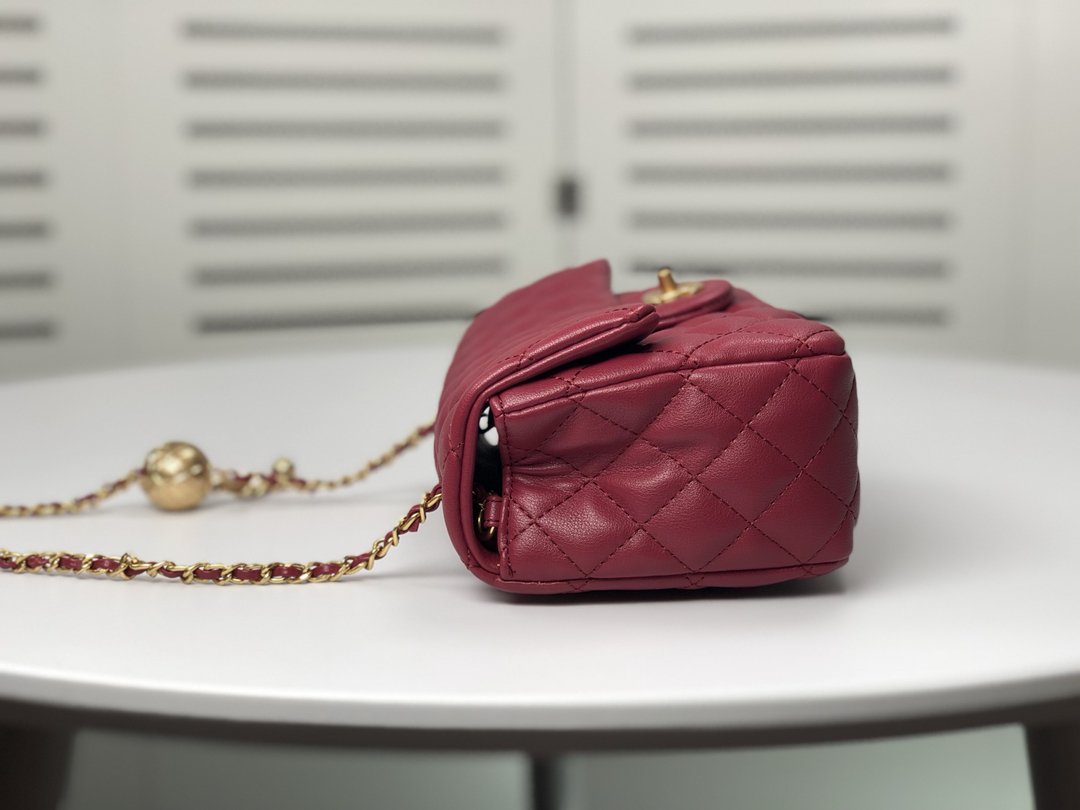 Chanel Cross Body Metal Ball Chain Shoulder Bag Handbag