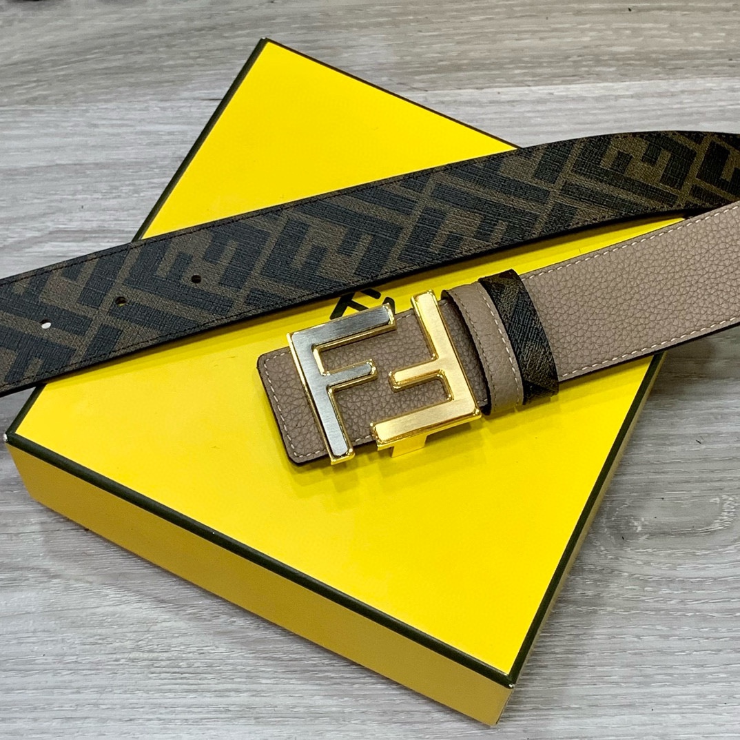 Fendi Leather Belts 1:1 Mirror Version