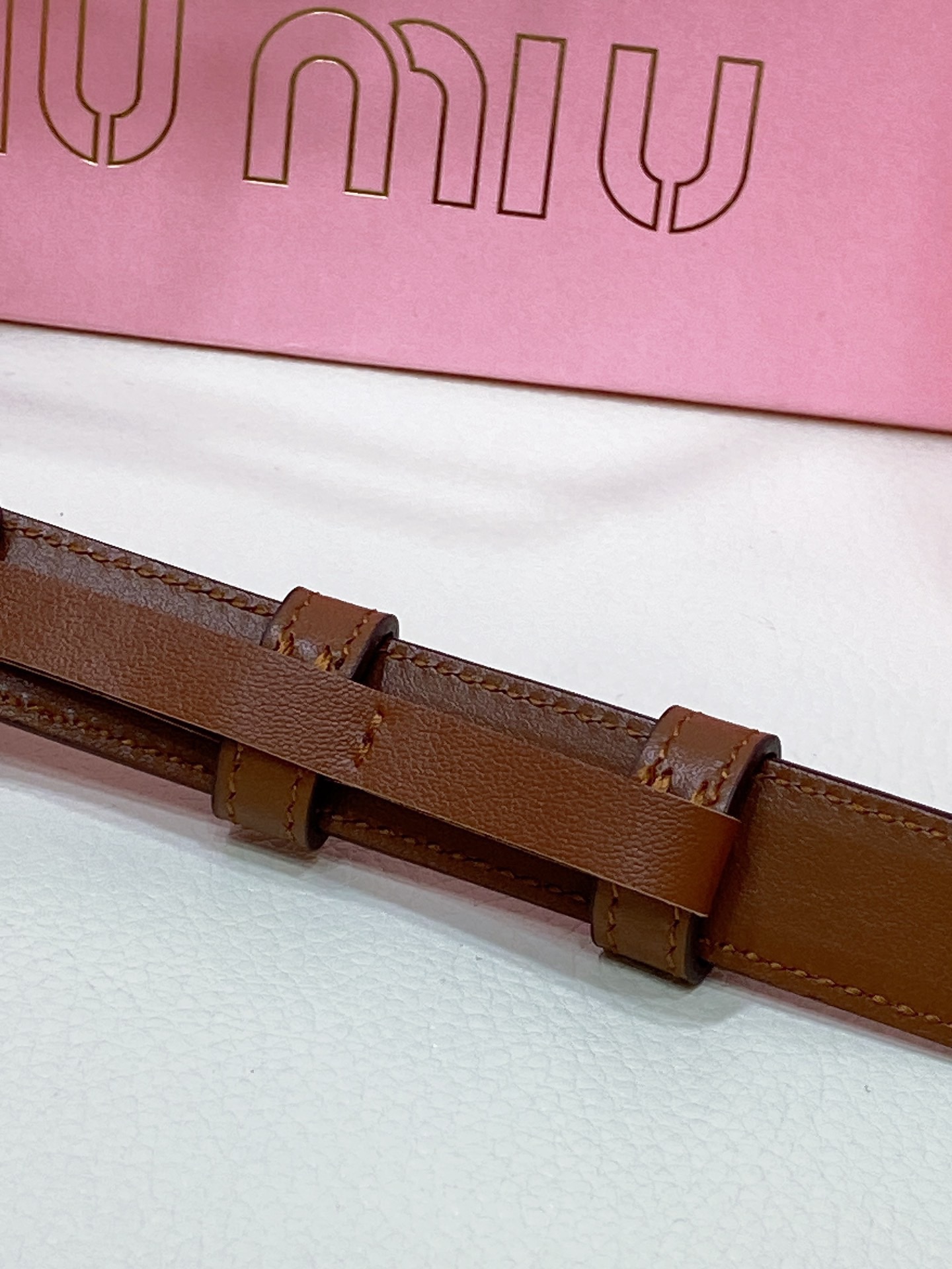 MiuMiu Leather Belts 1:1 Mirror Version