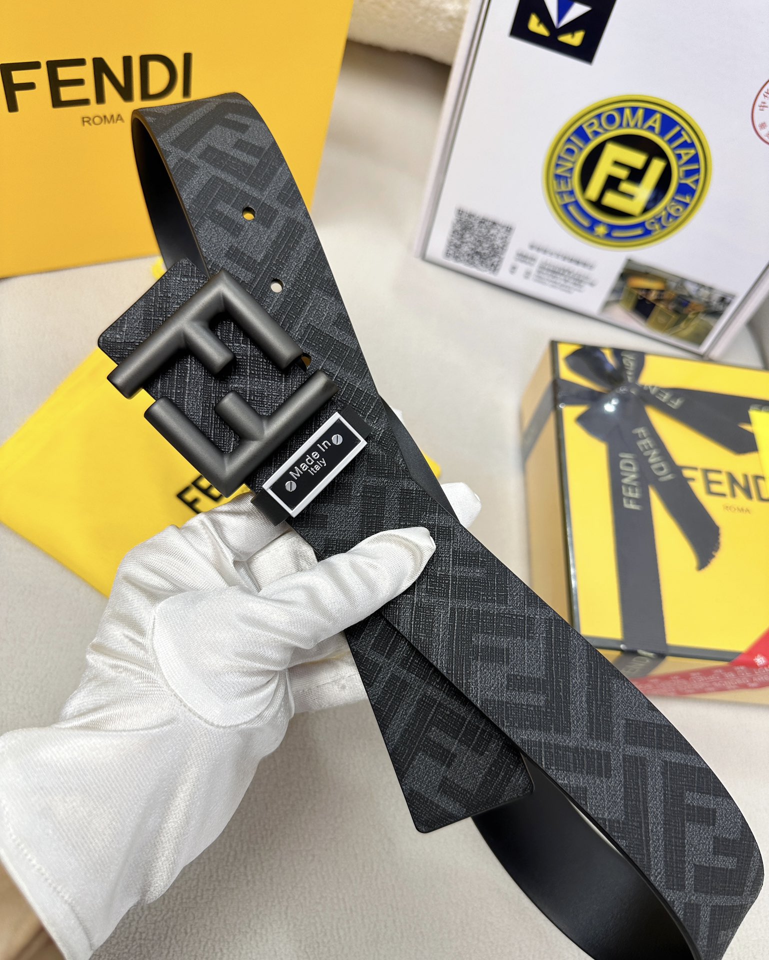 Fendi Leather Belts 1:1 Mirror Version