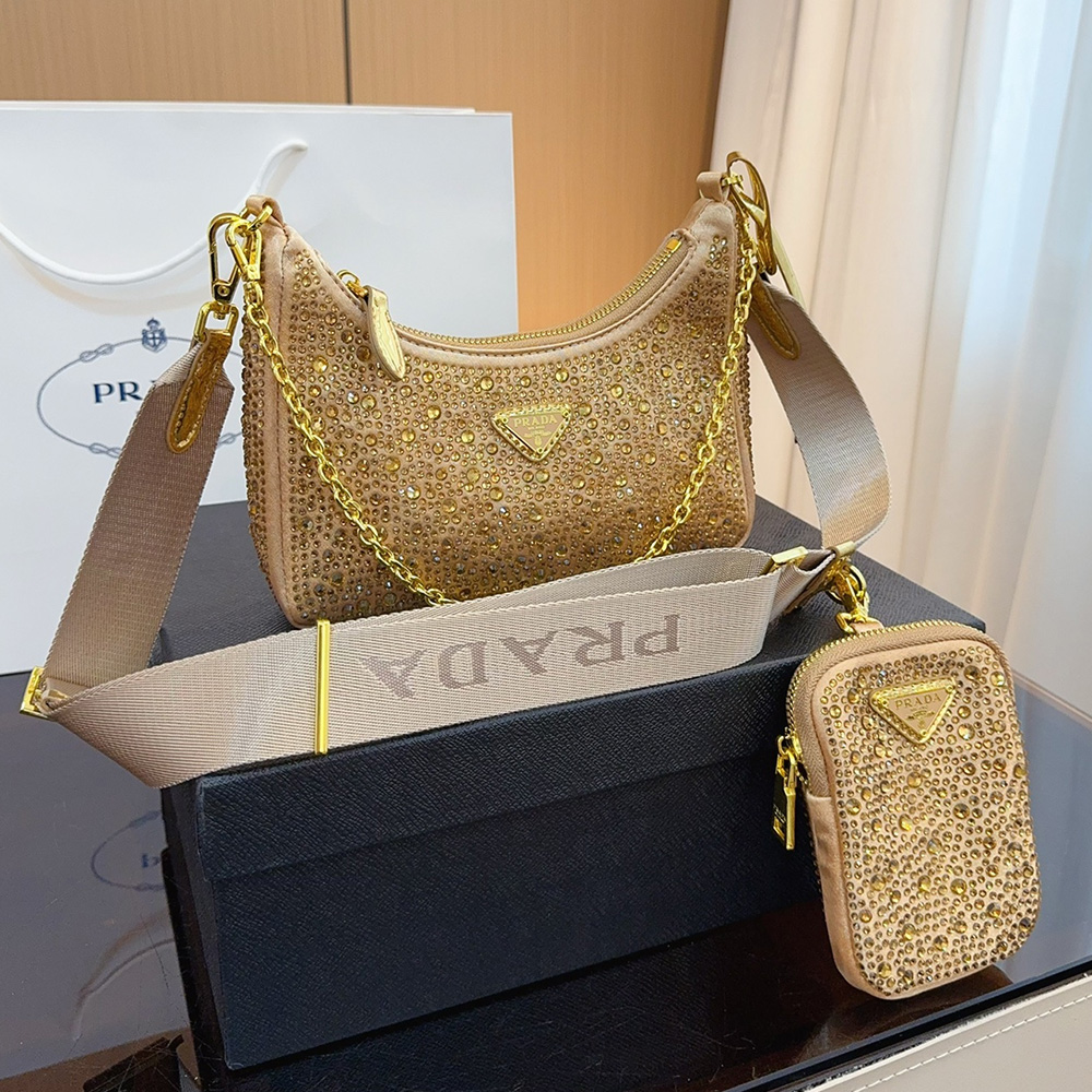 Prada Re-Edition  Crystal Messenger Shoulder Bag（Replica）