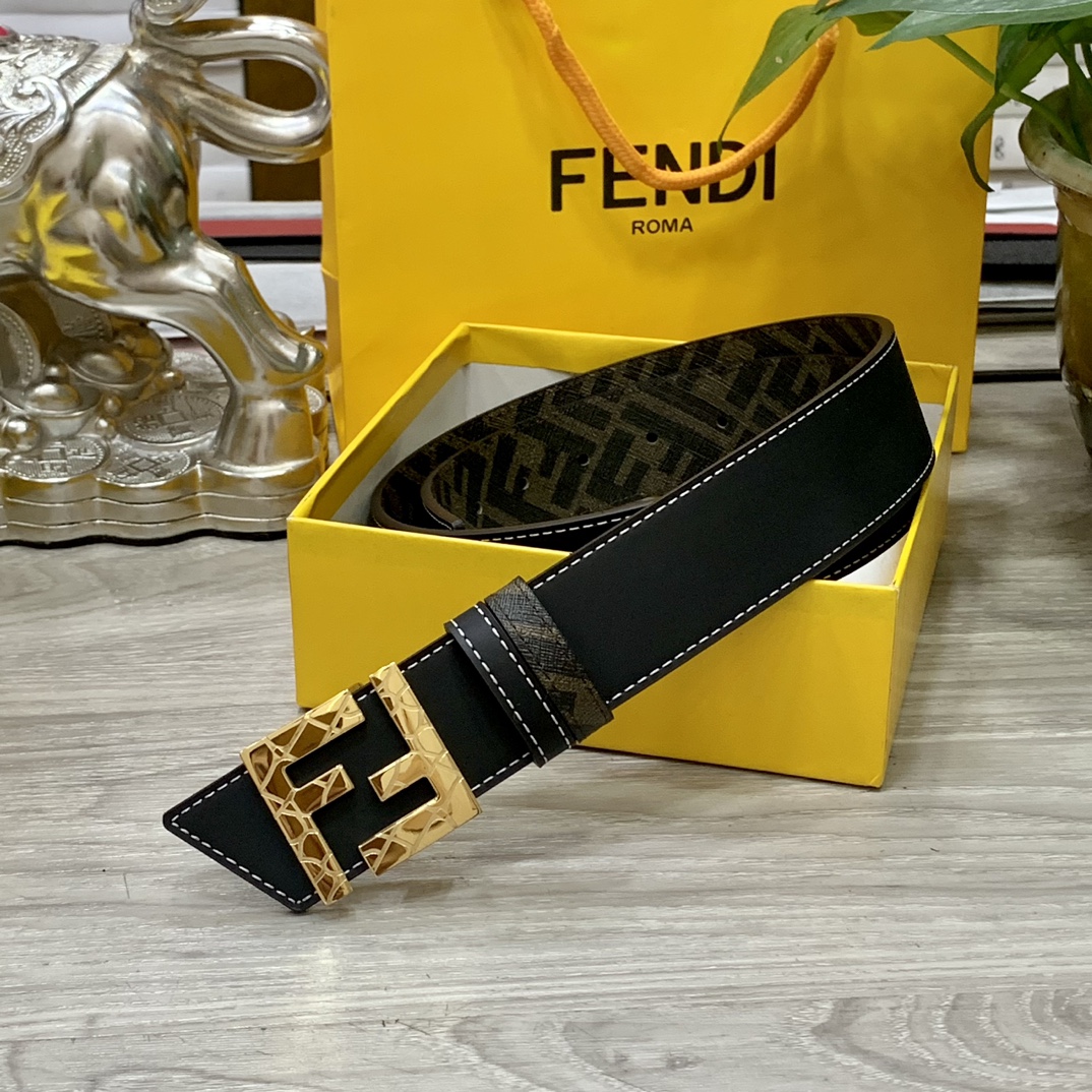 Fendi Leather Belts 1:1 Mirror Version
