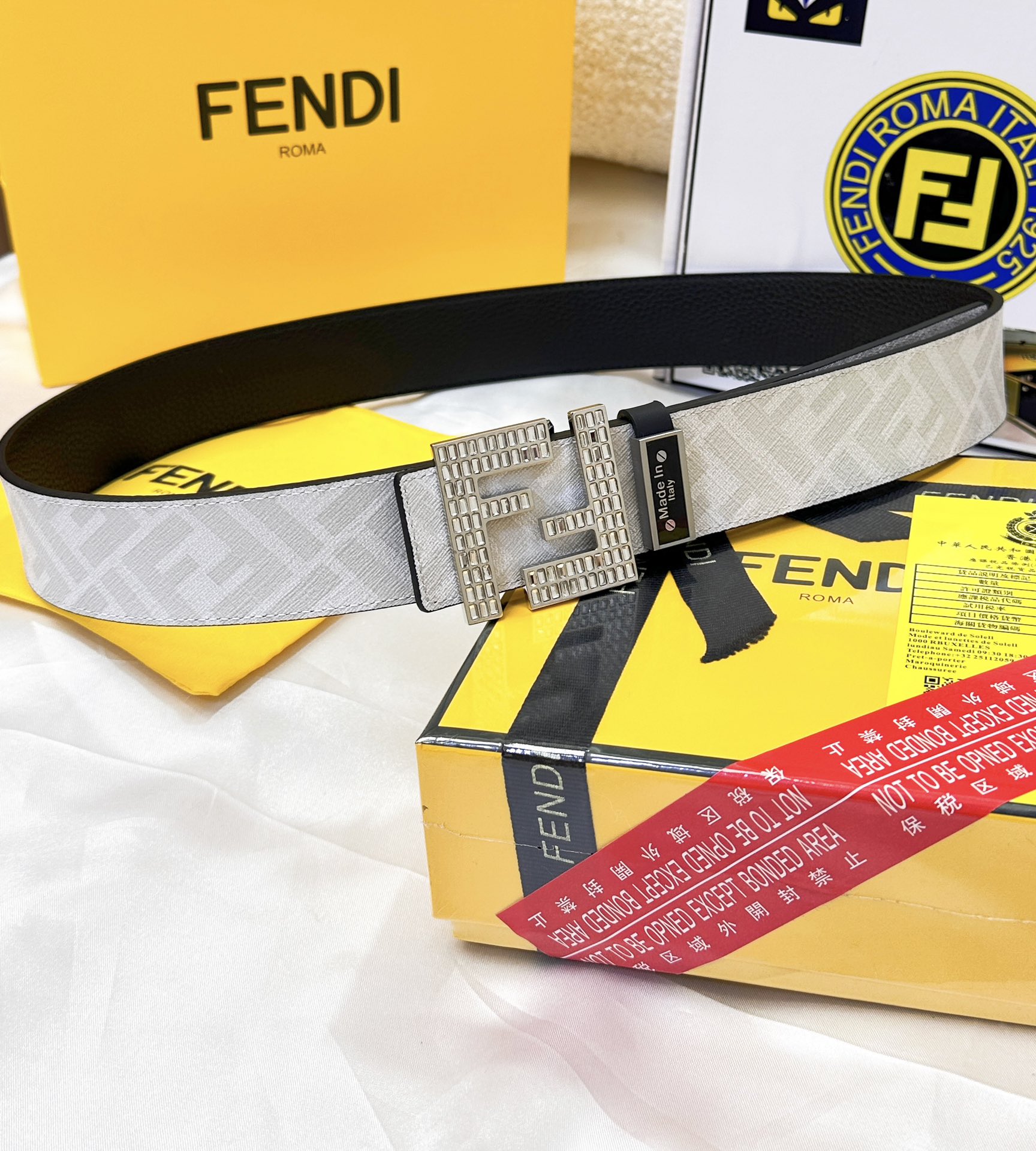 Fendi Leather Belts 1:1 Mirror Version