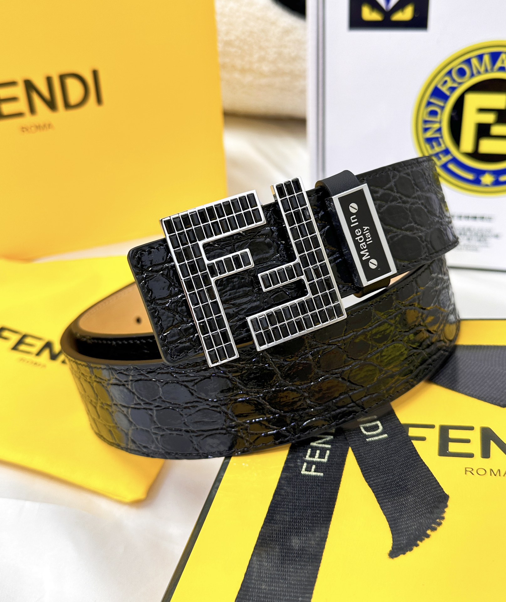 Fendi Leather Belts 1:1 Mirror Version