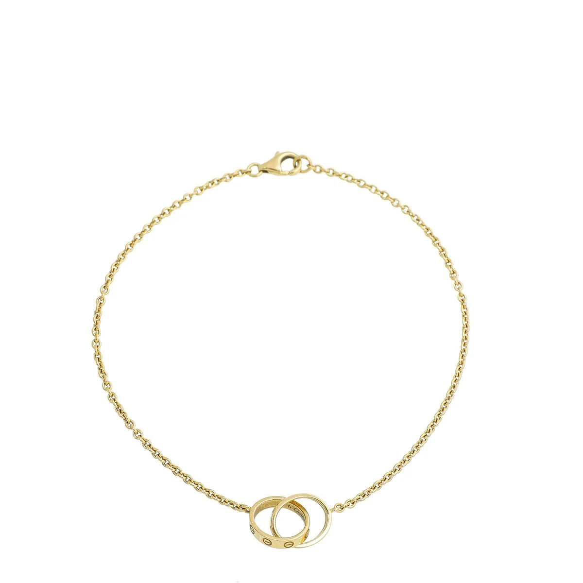 Cartier 18K Yellow Gold Love 2 Hoop Bracelet
