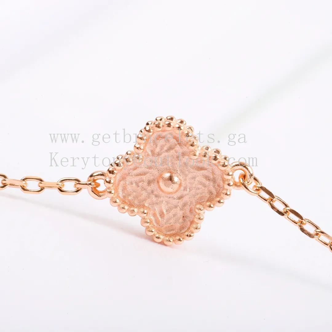 Van Cleef Arpels Sweet Alhambra Bracelet 6 Motifs Rose Gold