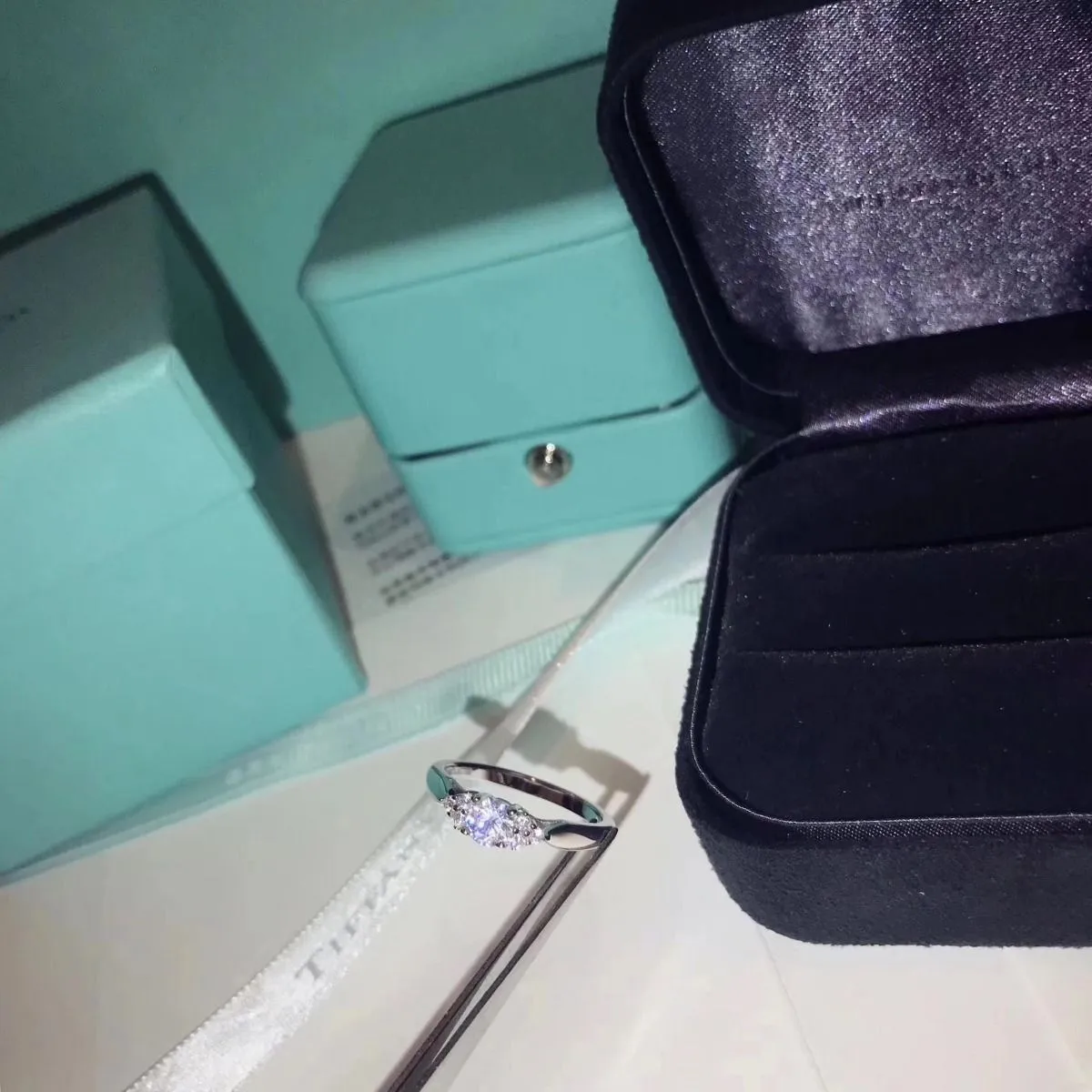 Tiffany Harmony Narrow Diamonds Setting Ring Wedding Women's Latest Style GRP07688