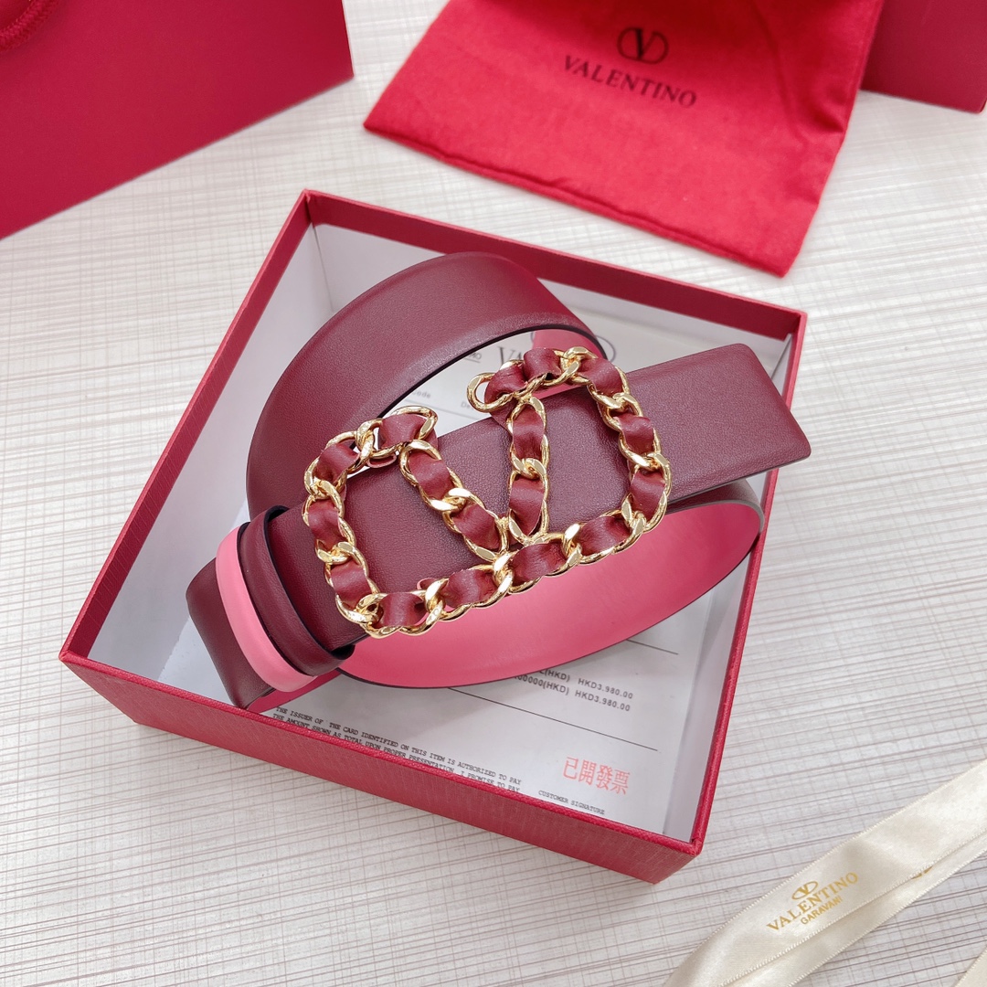 Valentino Leather Belts 1:1 Mirror Version