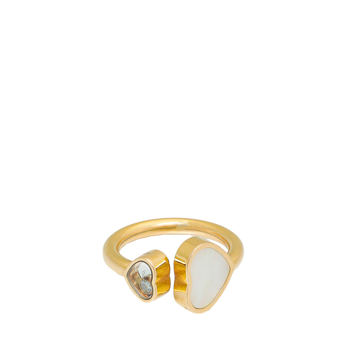 Chopard Ethical Rose Gold MOP Happy Hearts Ring