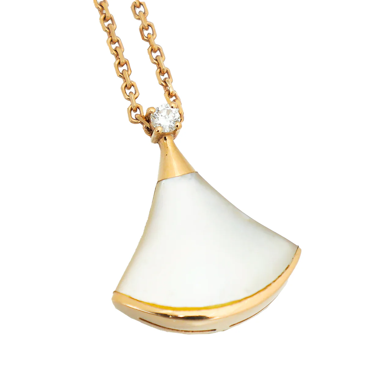 Bvlgari 18K Rose Gold MOP Diamond Diva's Dream Pendant Necklace
