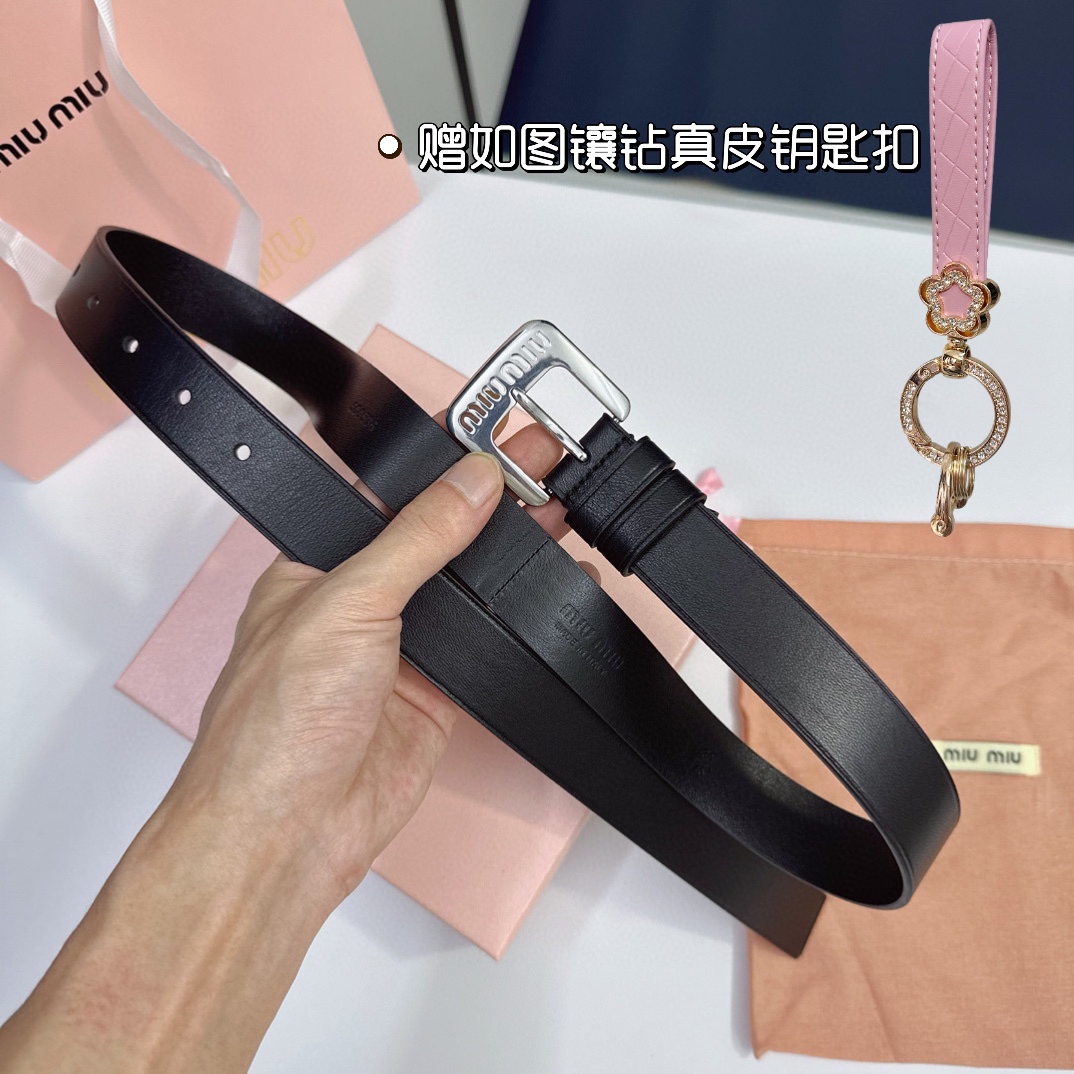 MiuMiu Leather Belts 1:1 Mirror Version