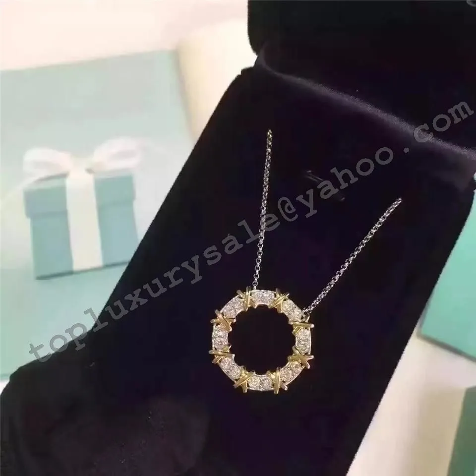 Tiffany Schlumberger Sixteen Stone Circle Pendant Chain Necklace Women Gift Canada Price