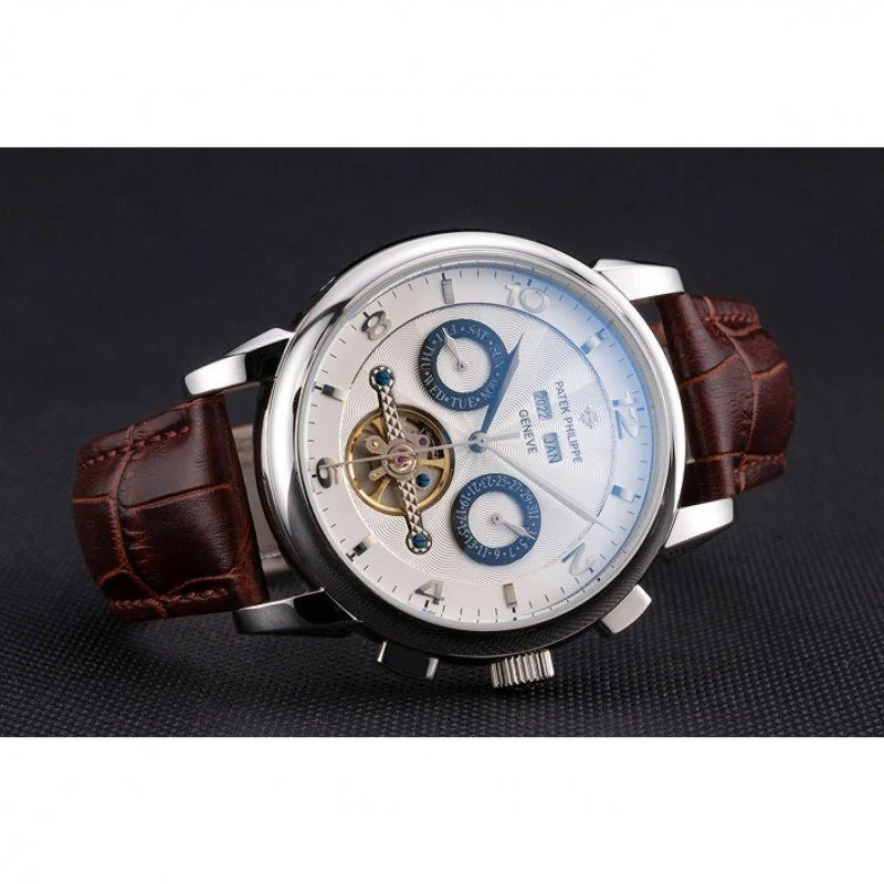 Perpetual Calendar Tourbillon Dial White 44 mm, Stainless Steel