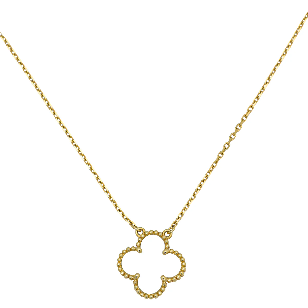 Van Cleef & Arpels 18K Yellow Gold MOP Vintage Alhambra Necklace