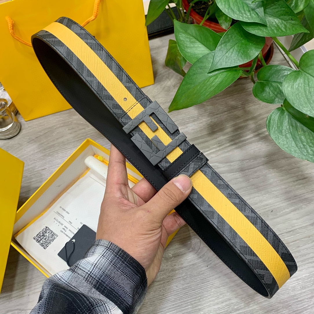 Fendi Leather Belts 1:1 Mirror Version
