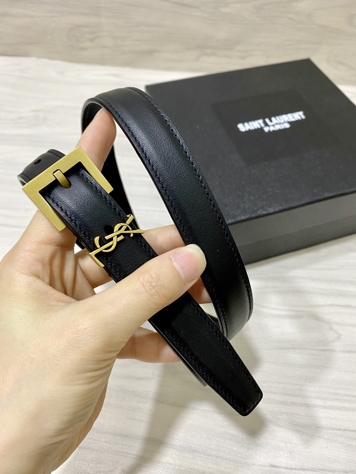 YSL Saint Laurent Leather Belts 1:1 Mirror Version