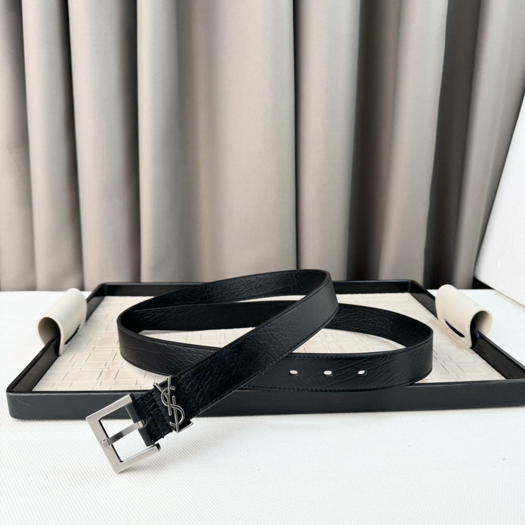 YSL Saint Laurent Leather Belts 1:1 Mirror Version