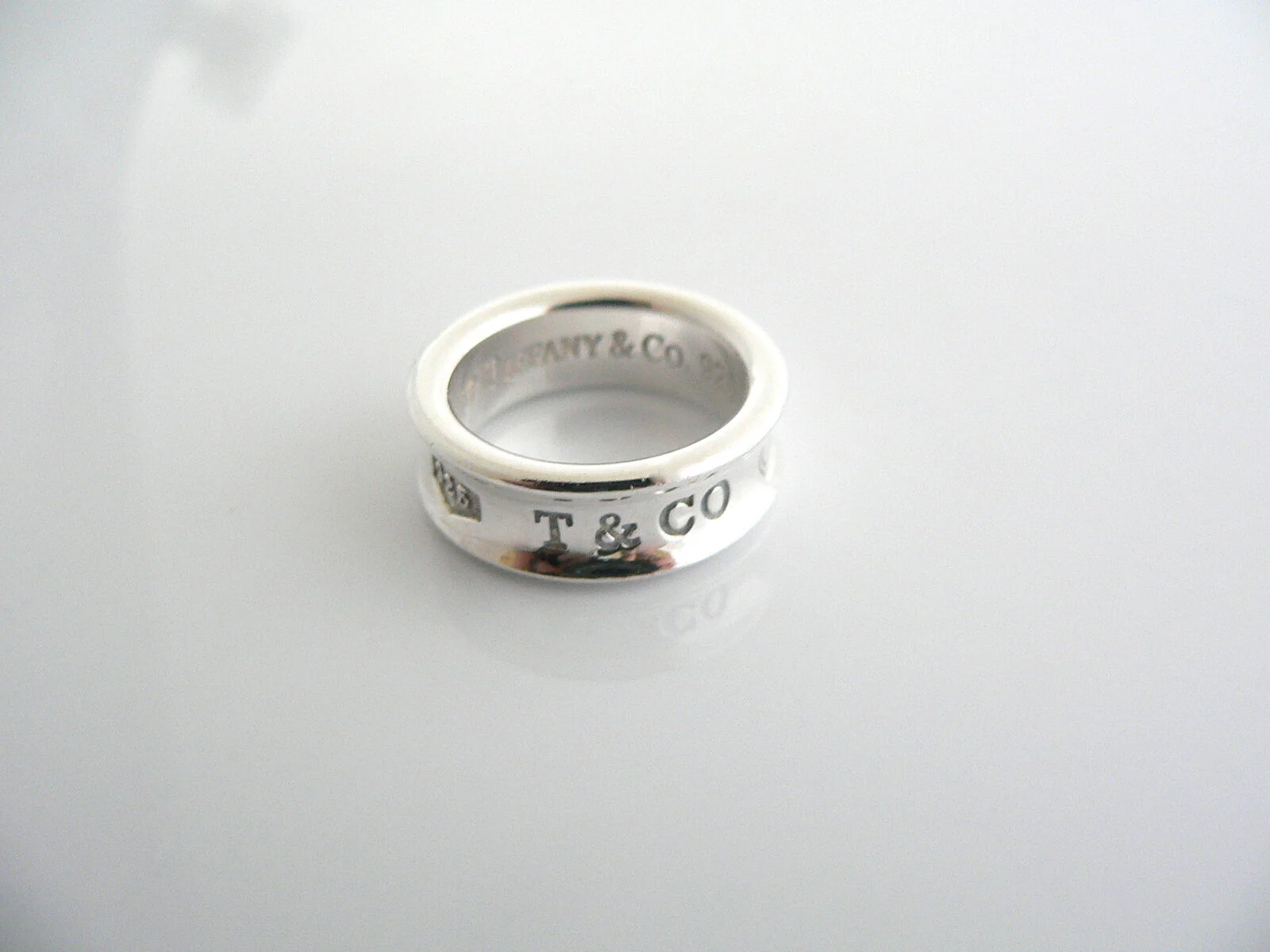 Tiffany & Co 1837 Ring Circle Silver Promise Band Sz 5.25 Gift Love Cool Gift