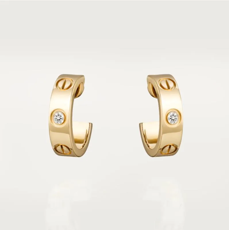 Cartier Love Clip Earrings With 2 Diamonds Yellow Gold