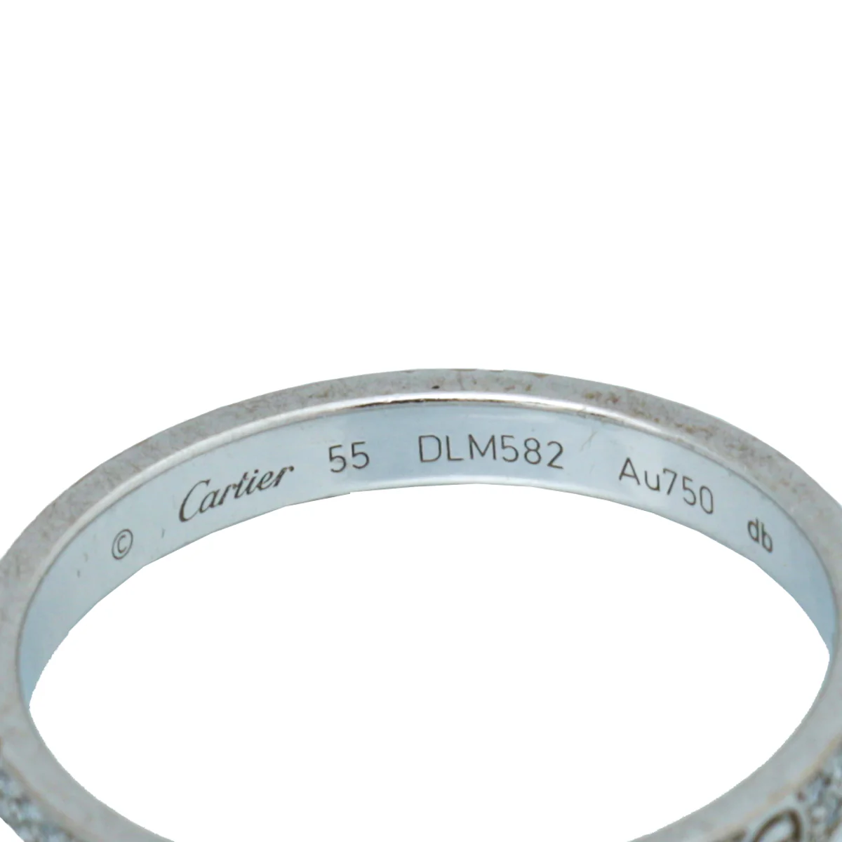 Cartier 18K White Gold Diamond Love Small Model Ring 55