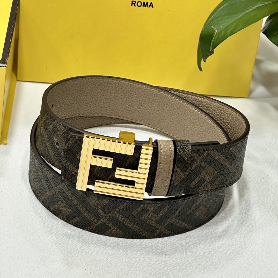 Fendi Leather Belts 1:1 Mirror Version