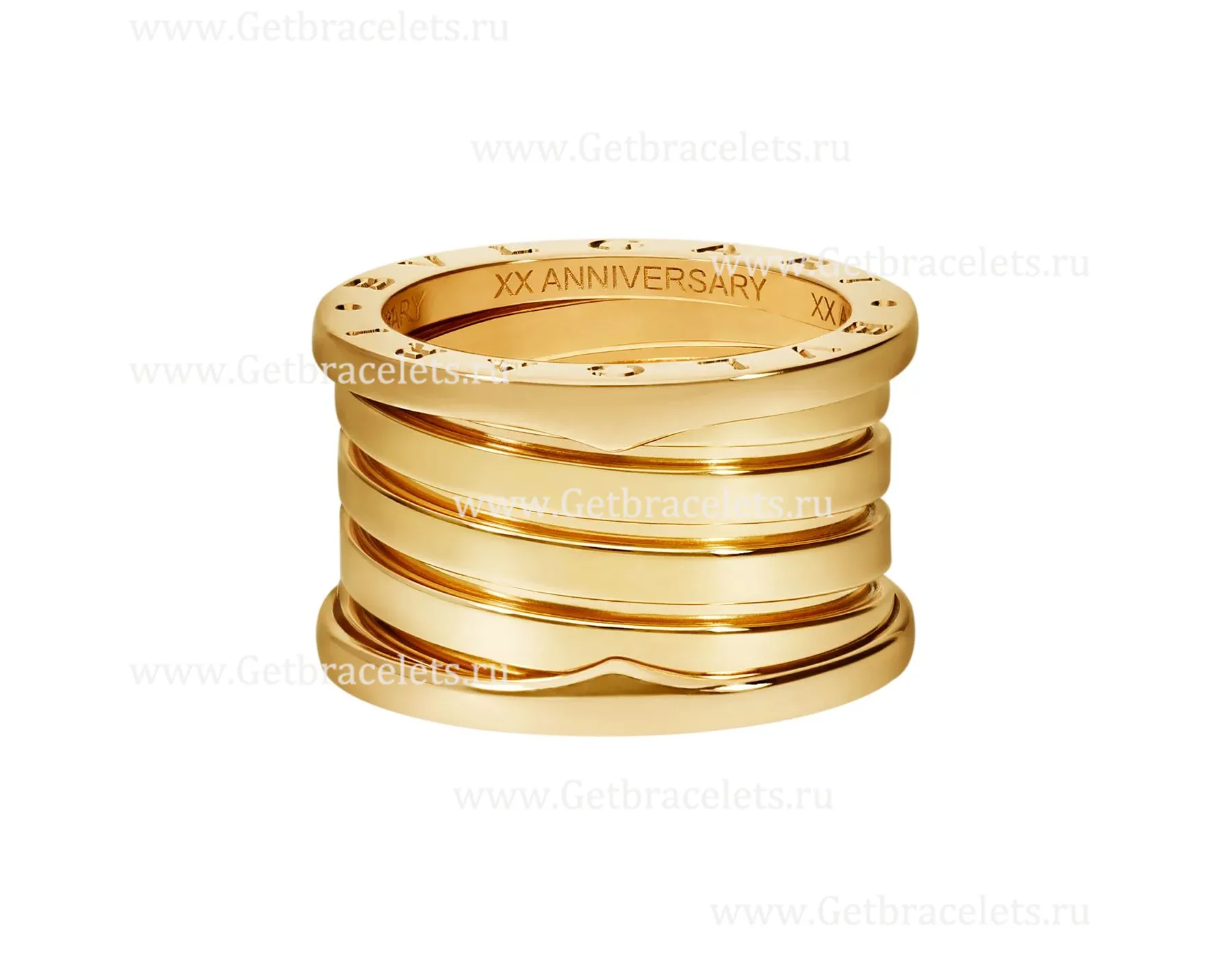 2020 New B.zero1 XXth Anniversary 5-Band Ring in 18kt Yellow Gold