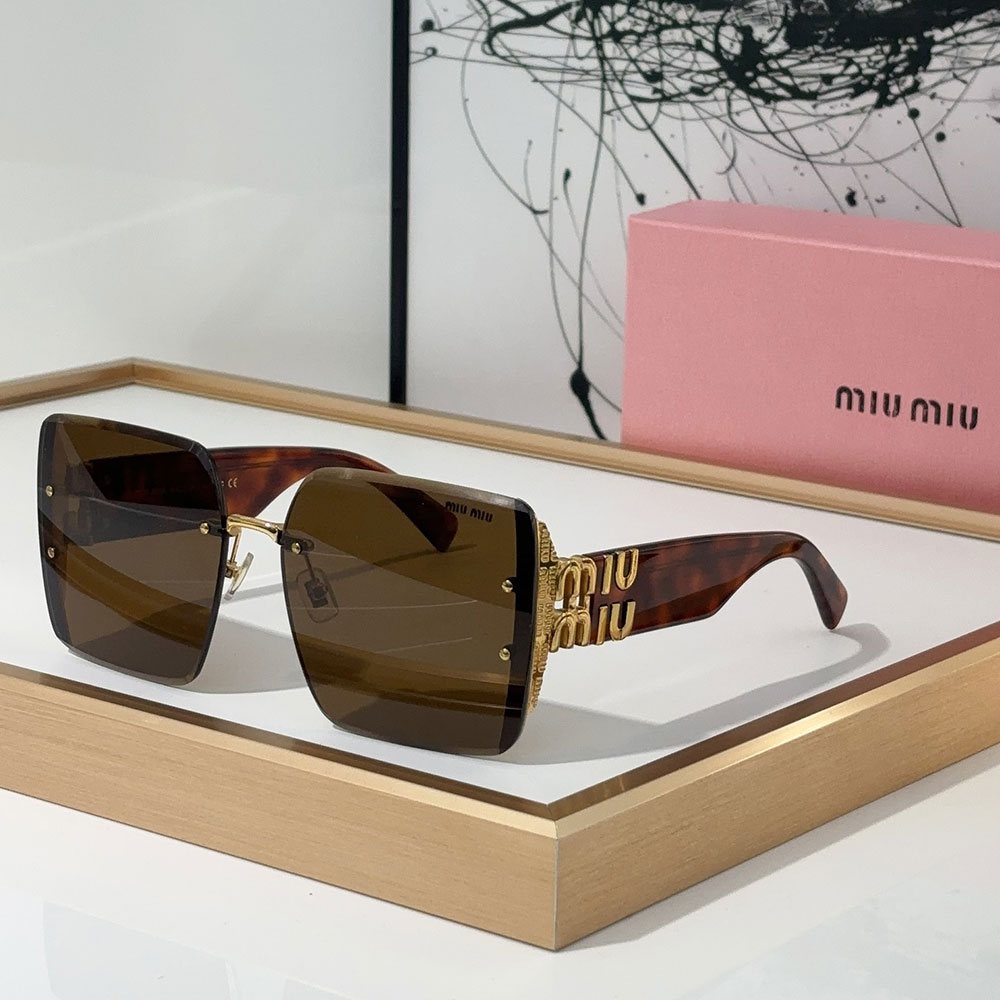 Miumiu Mirror leg Logo Decoration Sunglasses Top quality （Replica）