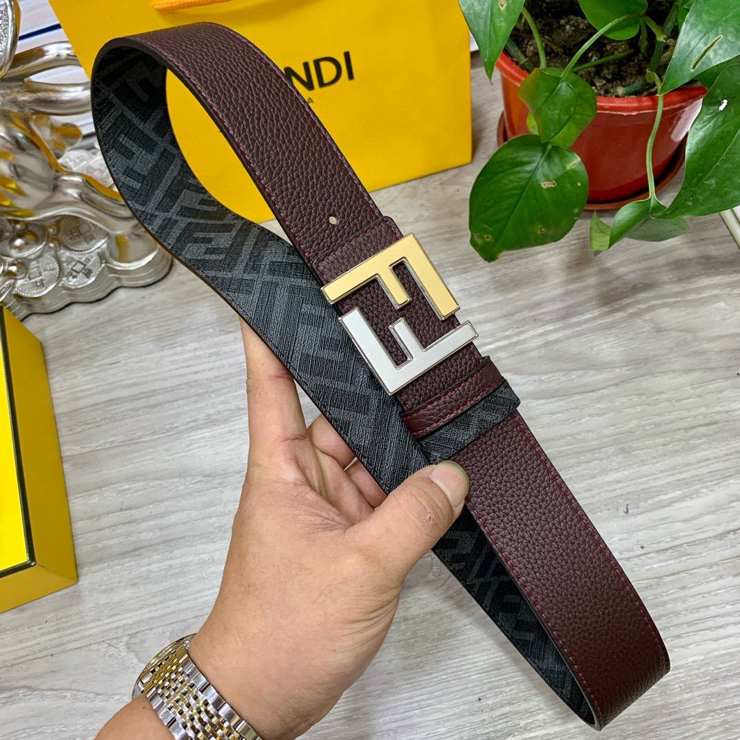 Fendi Leather Belts 1:1 Mirror Version
