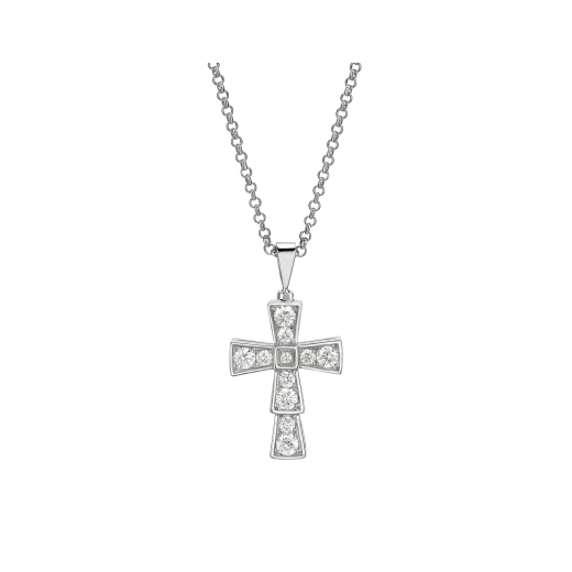 Bvlgari CROCE PENDANTS NECKLACE, White Gold & Rose Gold