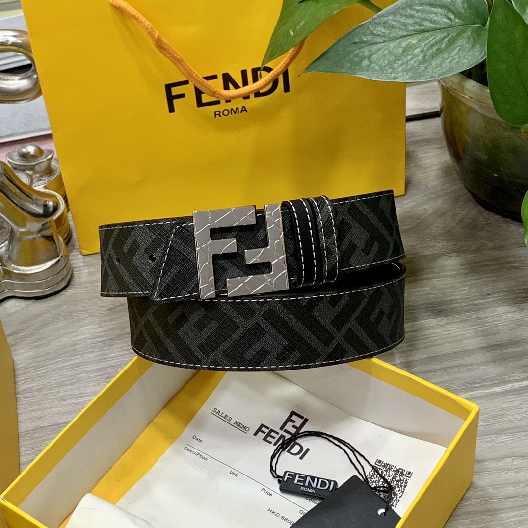 Fendi Leather Belts 1:1 Mirror Version
