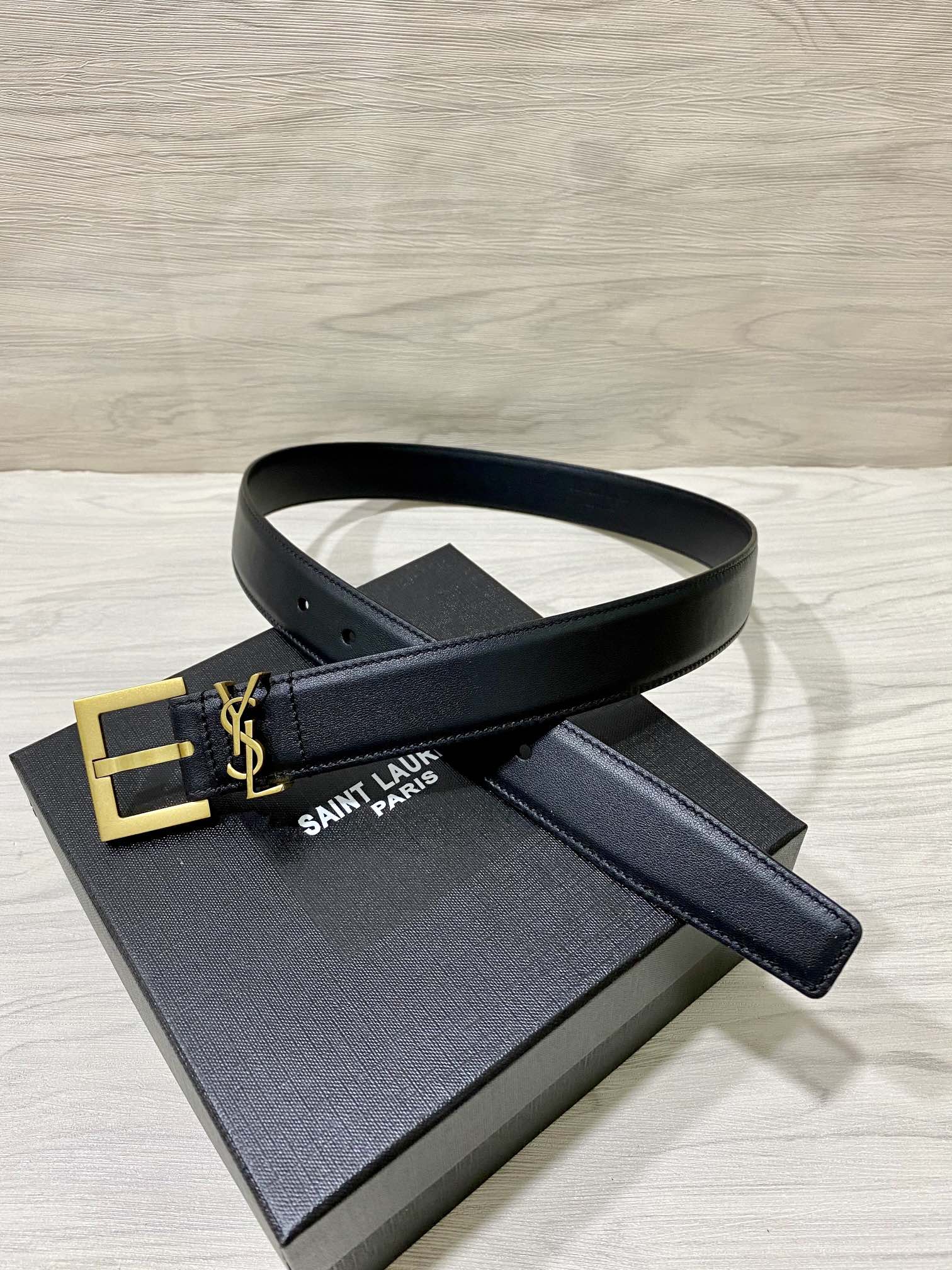 YSL Saint Laurent Leather Belts 1:1 Mirror Version