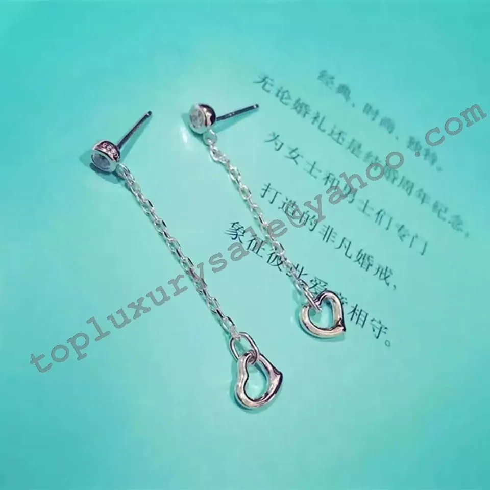 Tiffany Elsa Peretti Phony Diamonds By The Yard Open Heart Earrings Women Jewellery 31915201