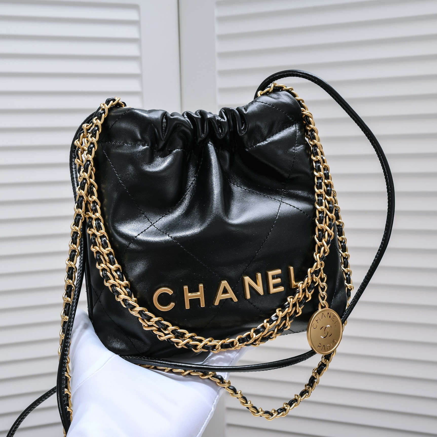 Chanel 22S Trash Bag Mini Pearl Bag Shoulder Bag Handbag