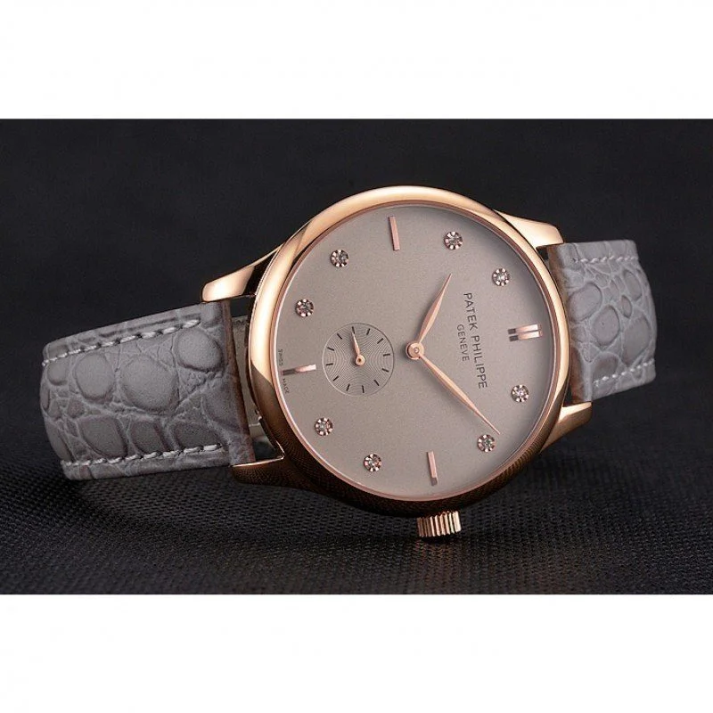 Calatrava Silver & Diamond Dial 39 mm, Rose Gold Plated